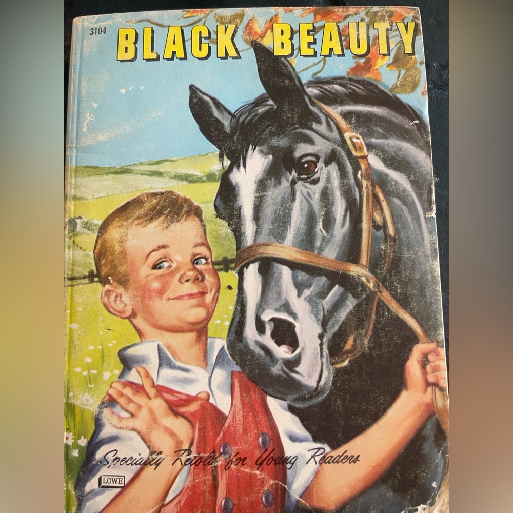 Black Beauty 1959 Anna Sewell Vintage Children's Book with Boy and Horse Cover